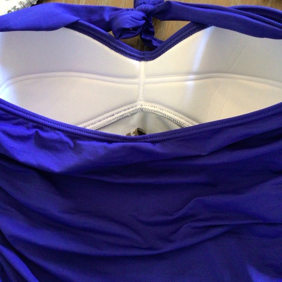 Tommy Bahama Womens Blue Twist Front Bandeau Halter 1pc Swimsuit Size 6 - Picture 6 of 9